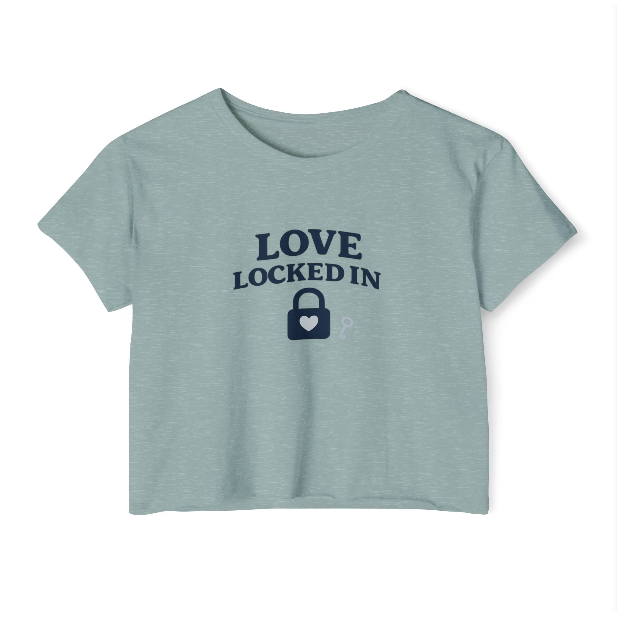 Love Locked In Crop Top — Women's Romantic Festival Tee