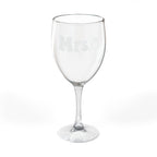 Engraved 'Mrs.' Wine Glass - 10.5oz Bridal & Wedding Gift