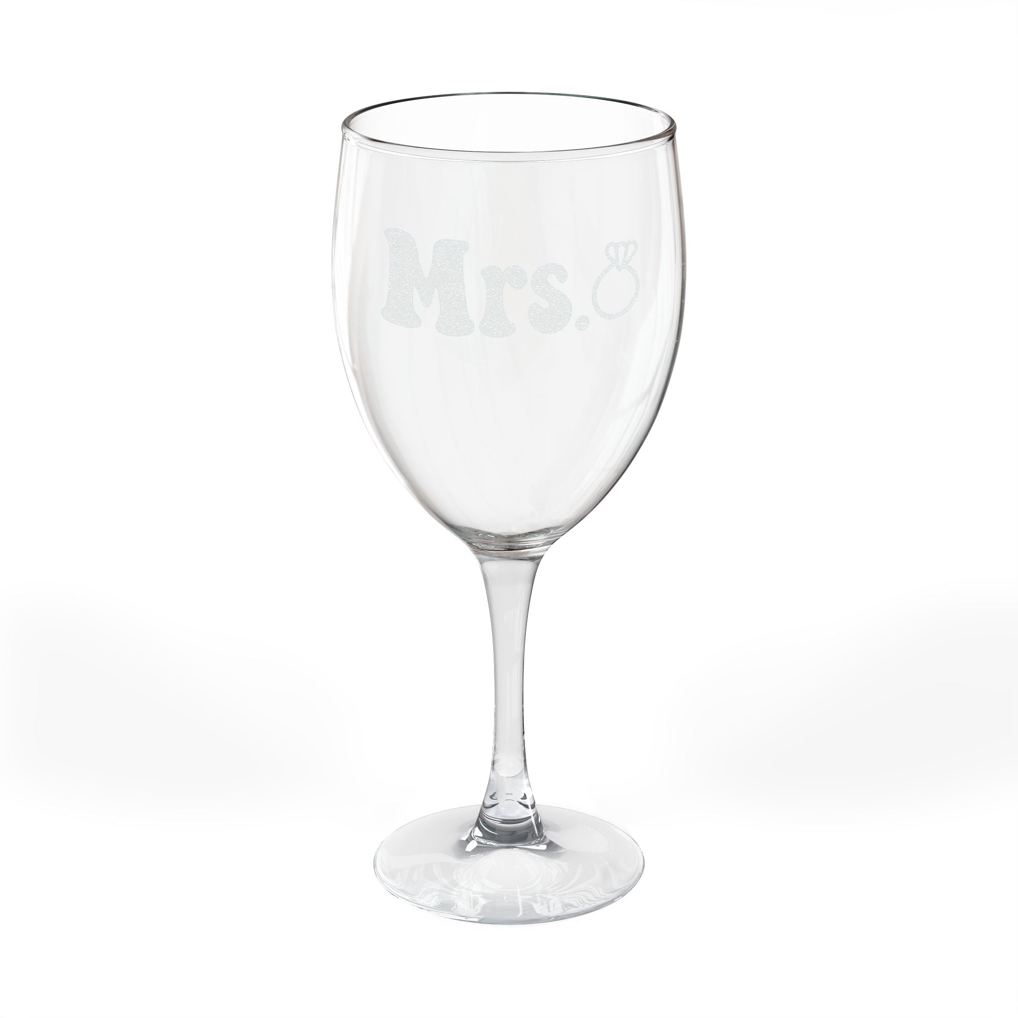 Engraved 'Mrs.' Wine Glass - 10.5oz Bridal & Wedding Gift
