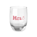 Mrs. Whiskey Glass – Pink Script with Ring Icon, Bachelorette & Bride-to-Be Gift