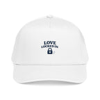 Love Locked In Baseball Cap — Embroidered Padlock Design