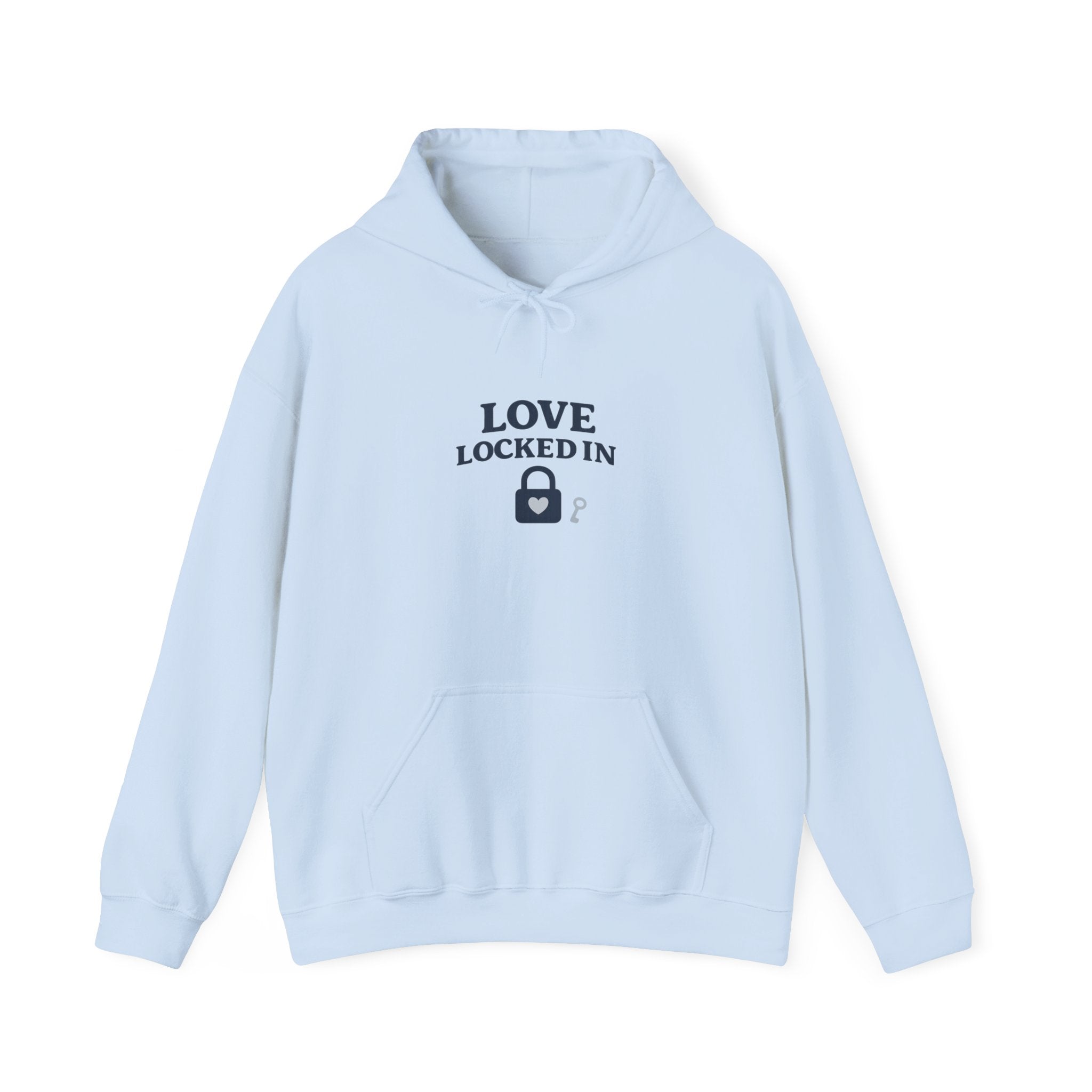 Love Locked In Hoodie — Romantic Padlock Graphic Pullover