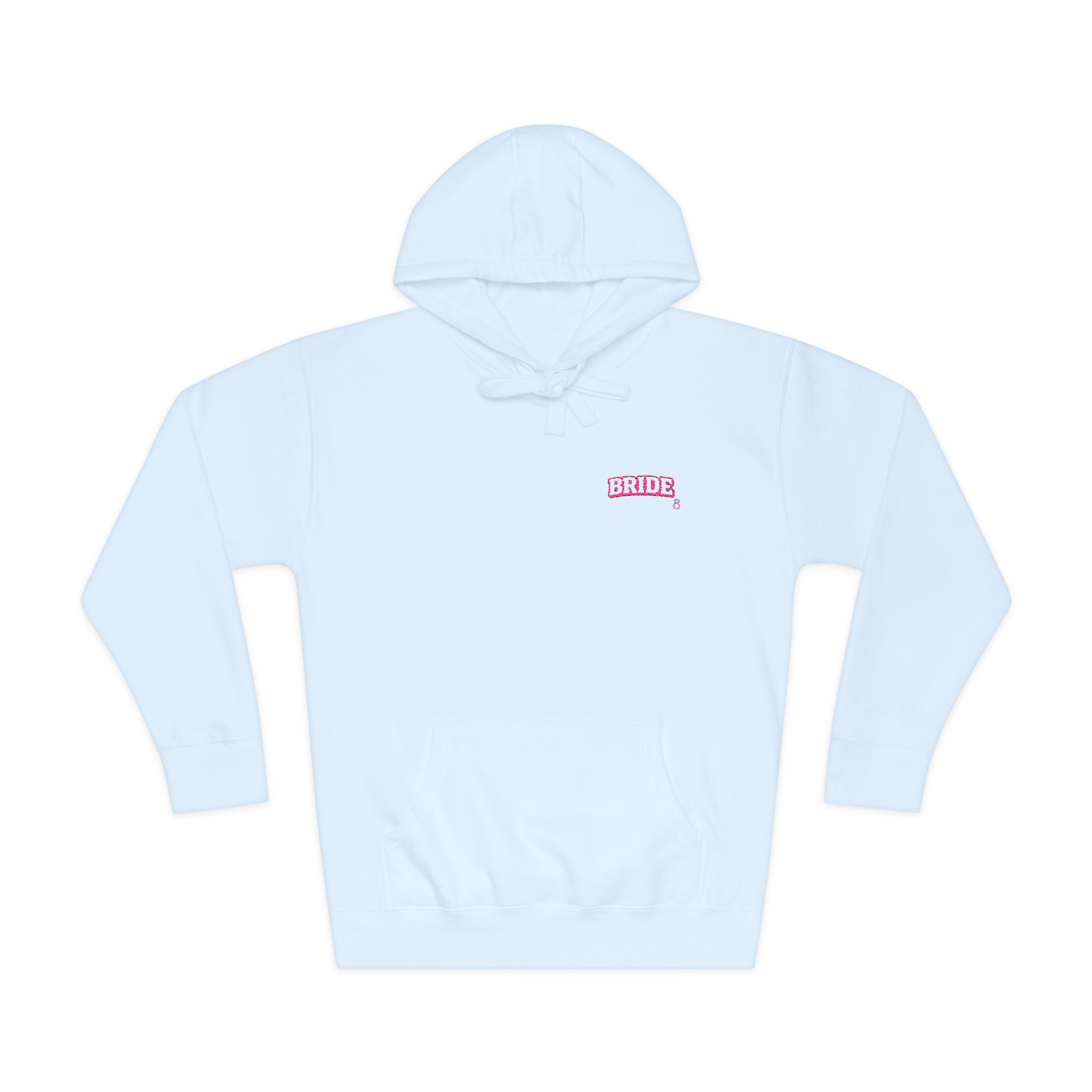 Hoodie — Minimal Red Script Chest Logo Fleece Hoodie