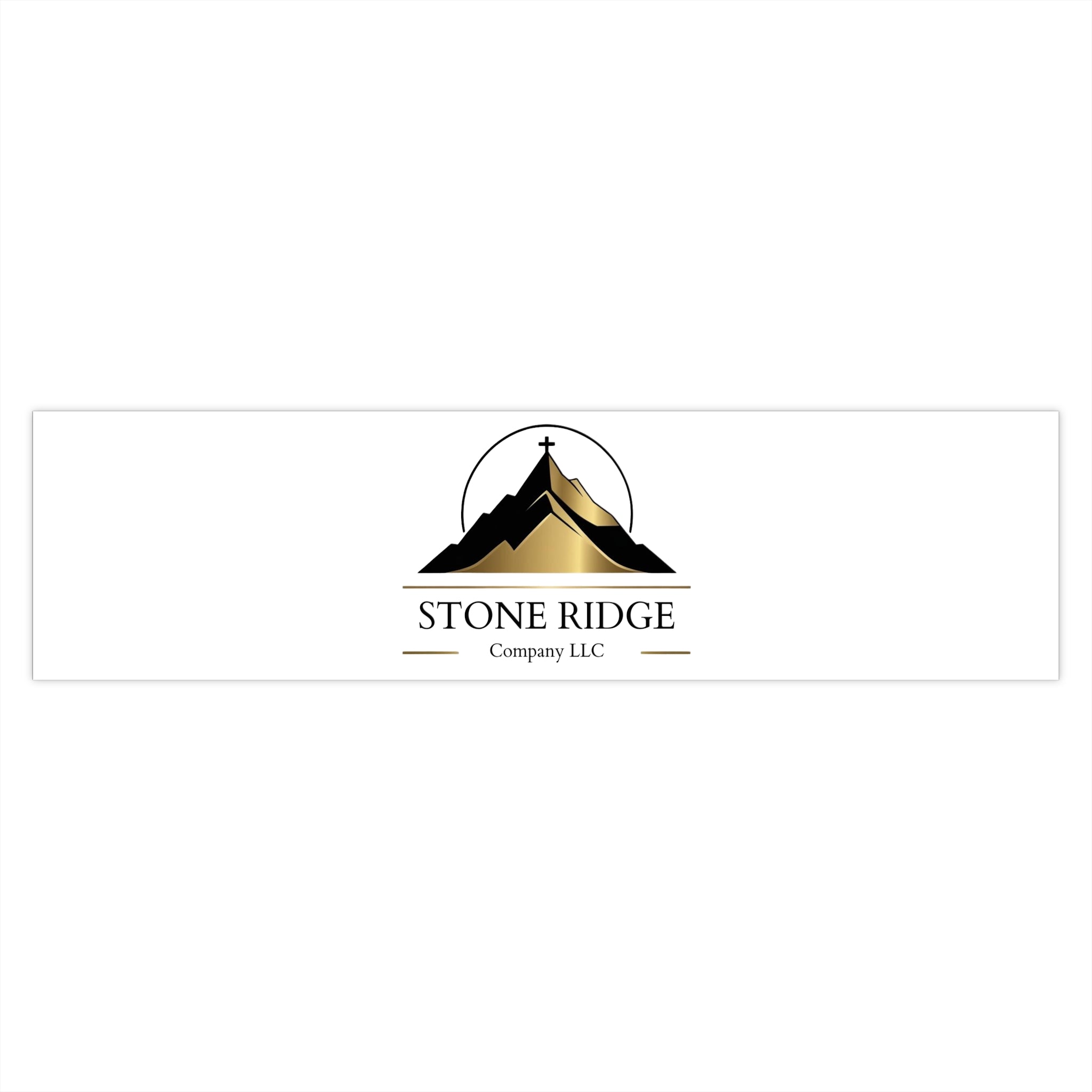Stone Ridge Logo Bumper Sticker — Outdoor Mountain Logo Vehicle Decal