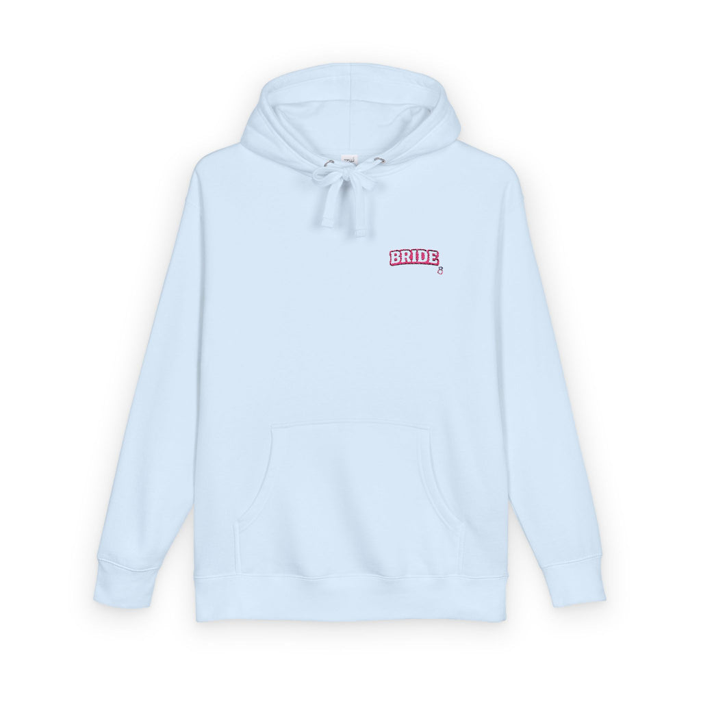 Hoodie — Minimal Red Script Chest Logo Fleece Hoodie