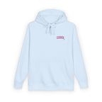 Hoodie — Minimal Red Script Chest Logo Fleece Hoodie