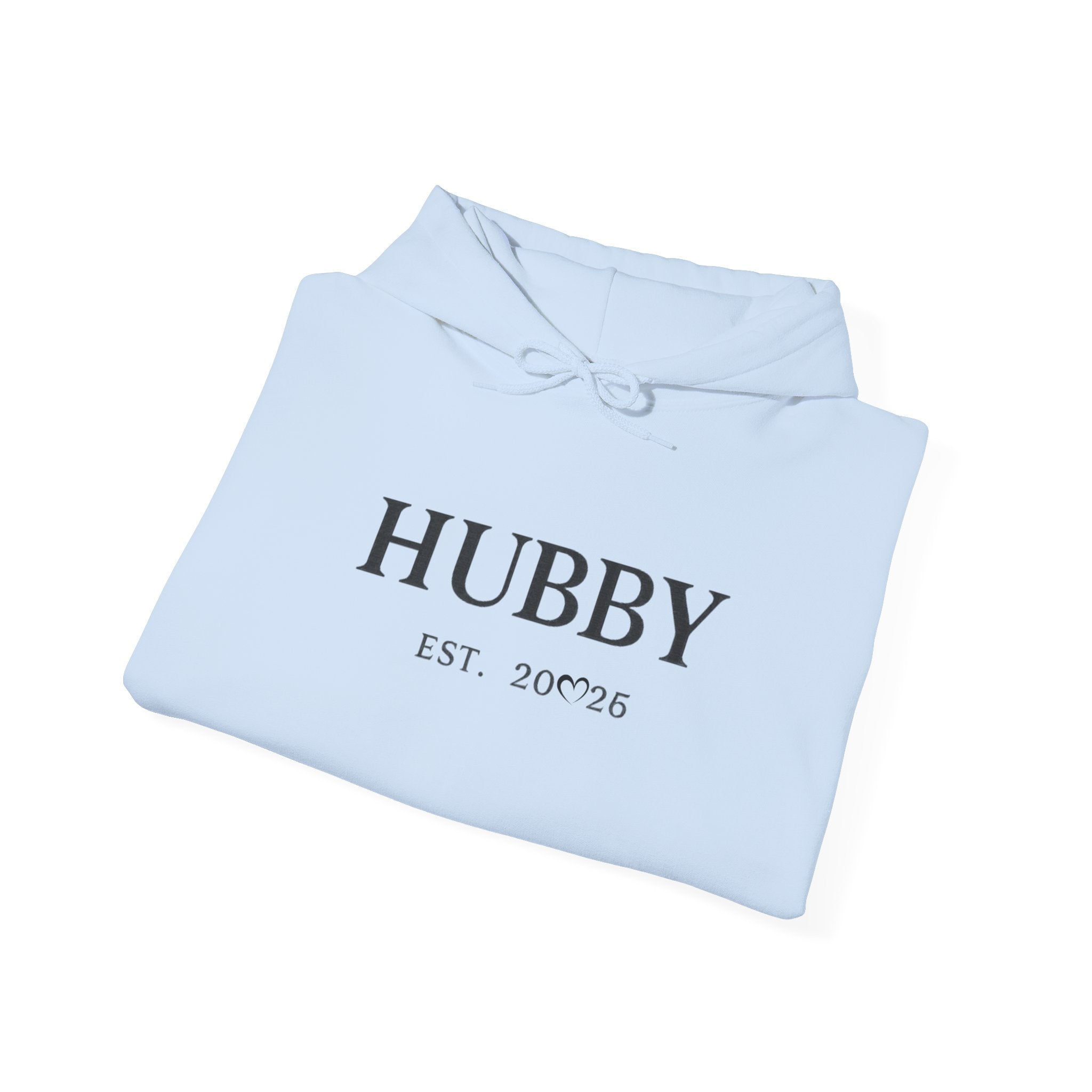 Hubby EST. Hoodie — Minimal Newlywed Gift Sweatshirt