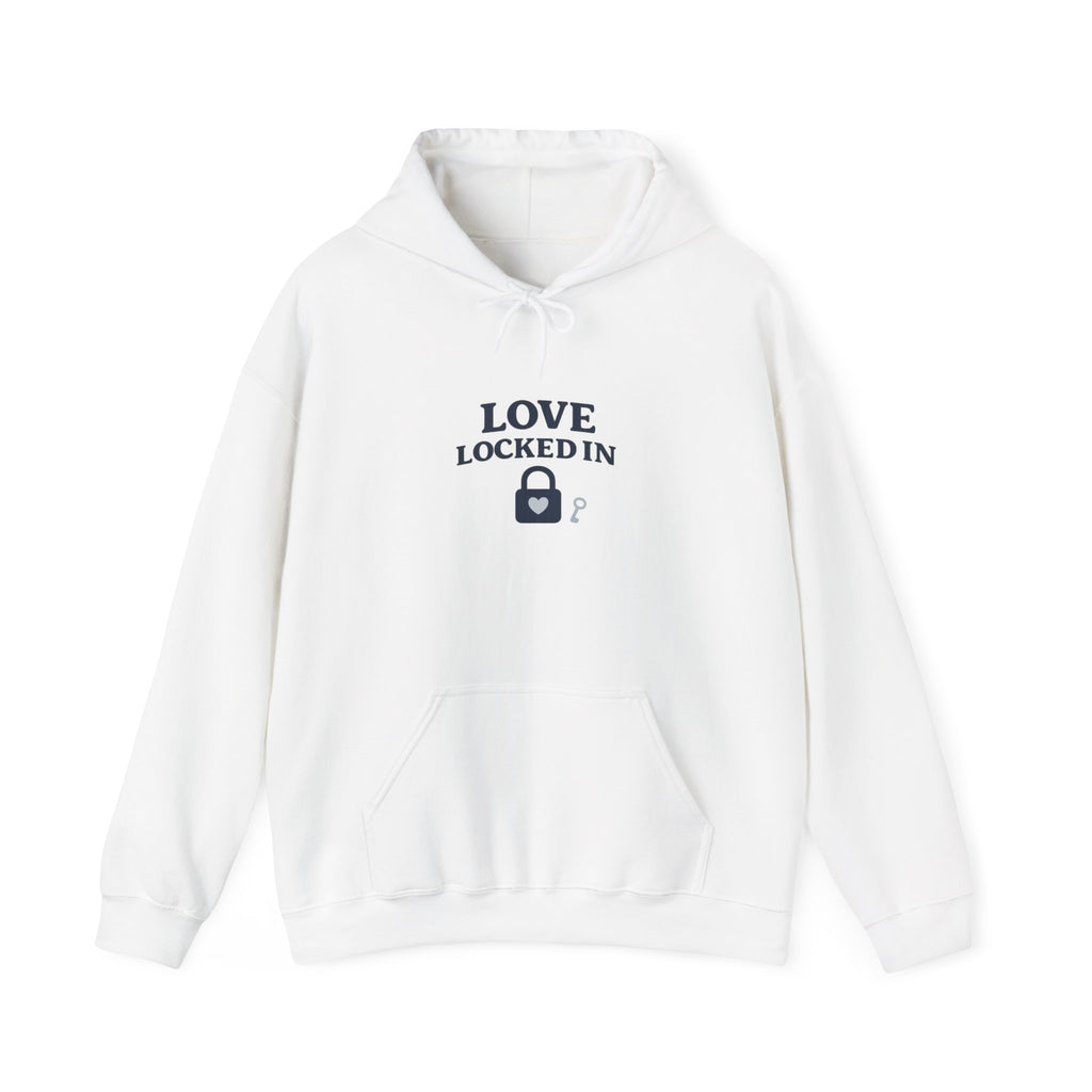 Love Locked In Hoodie — Romantic Padlock Graphic Pullover