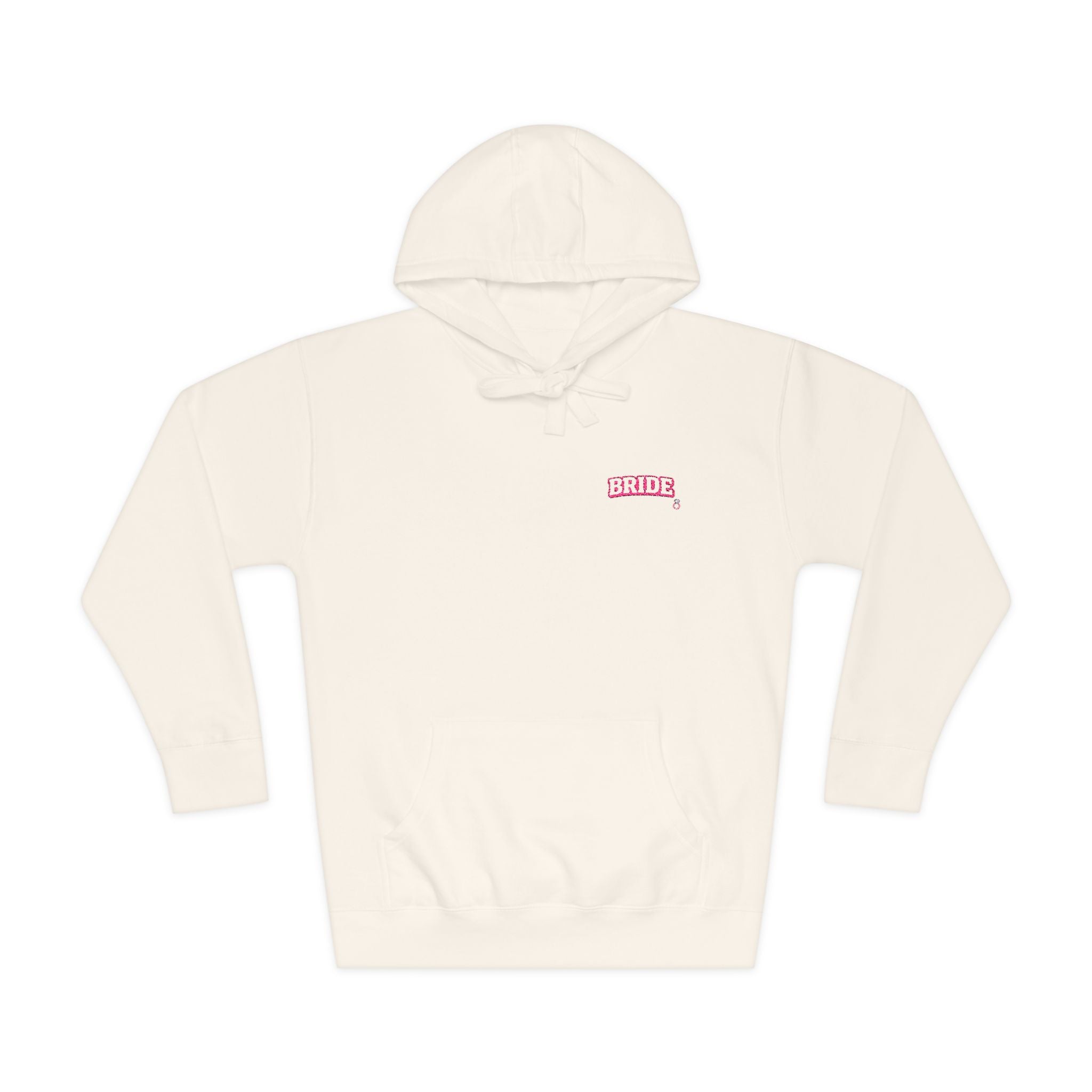 Hoodie — Minimal Red Script Chest Logo Fleece Hoodie