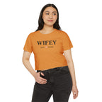 Wifey Crop Top — "WIFEY Est.  2026" Bridal Bachelorette Festival Tee