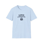 Love Locked In T-Shirt — Romantic Padlock Graphic Tee for Couples