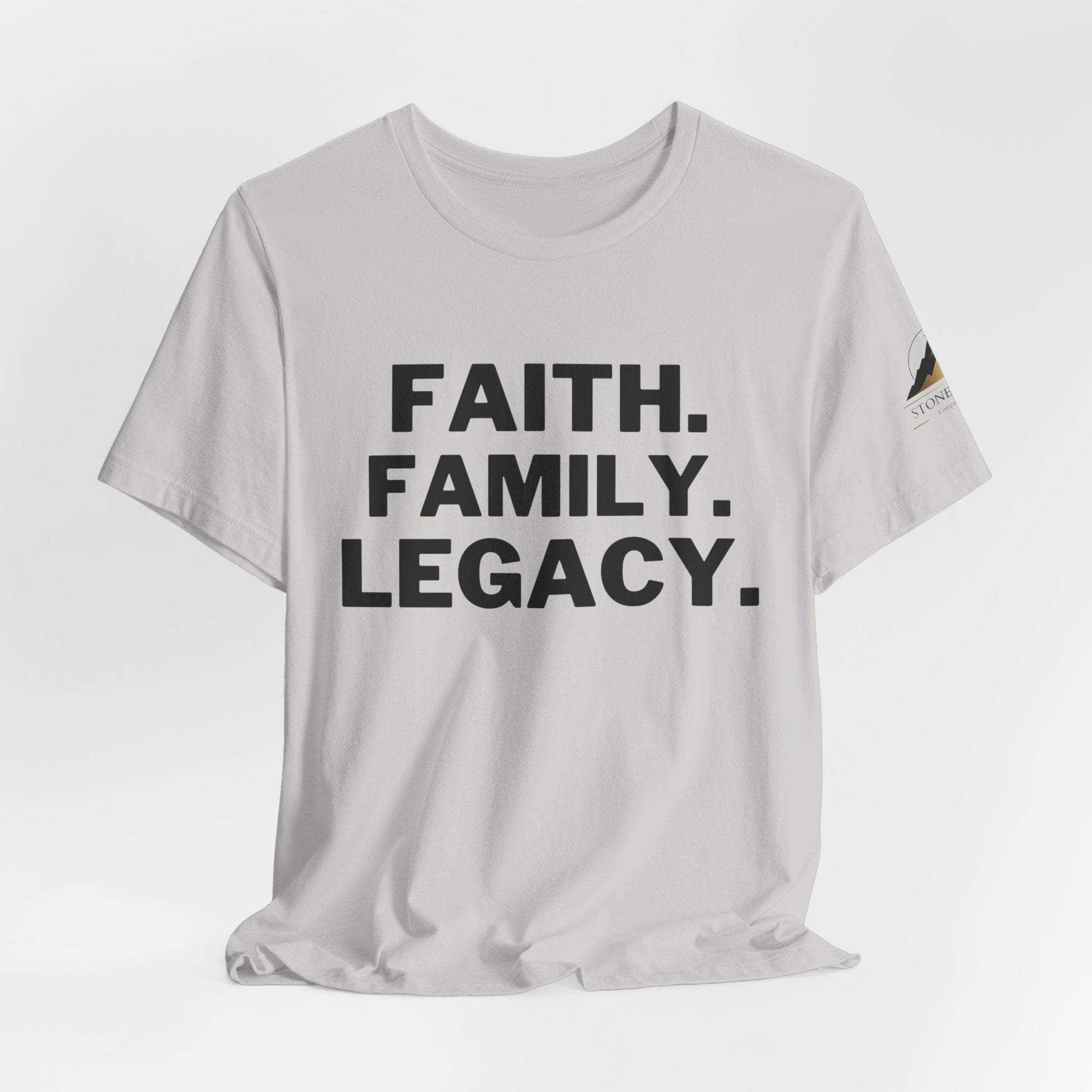 Faith. Family. Legacy. T‑Shirt — Inspirational Christian Message Tee